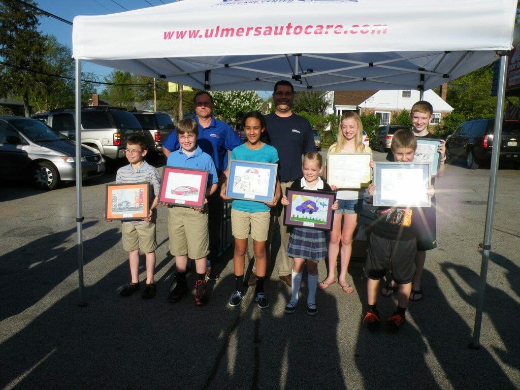 winners of the art contest at ulmer