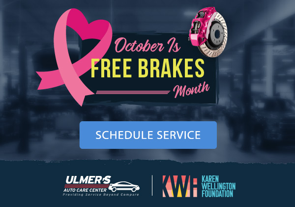 free brake month this october at ulmer’s auto care! - ulmers auto care